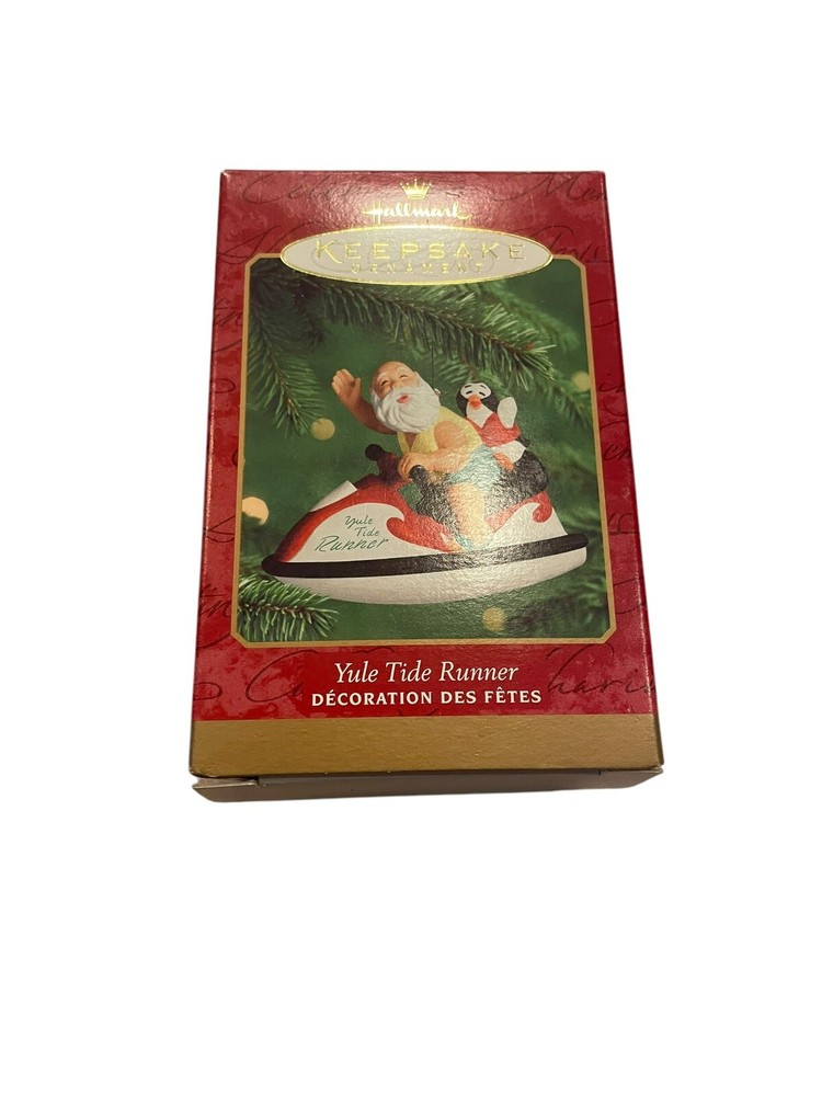 Hallmark Keepsake Yule Tide Wave Runner Santa Vacation Ornament