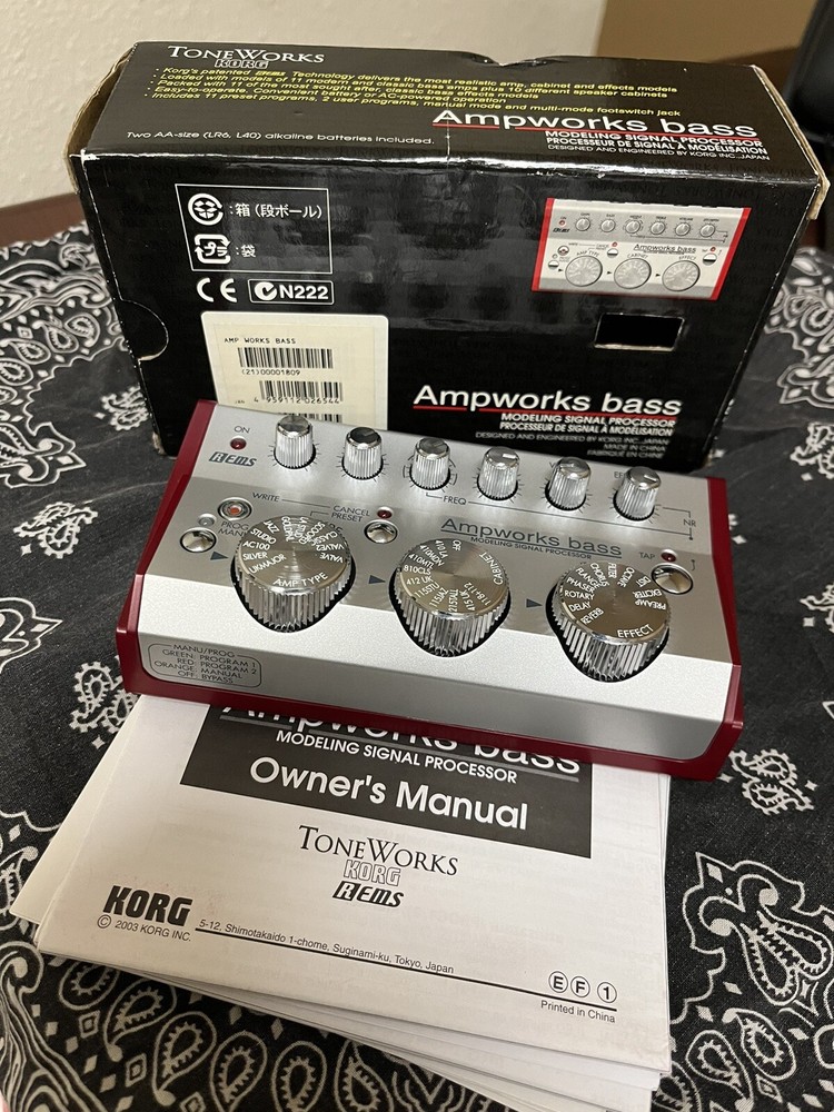Korg ToneWorks AmpWorks BASS Signal Processor Box/Manual FREE SHIPPING TESTED