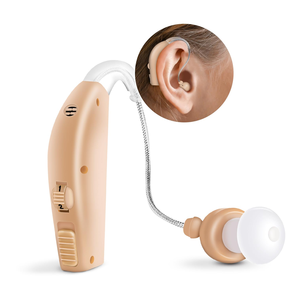 Sound Amplifier BTE PSAD | 30X Amplification | Recharging Station, 6 Silicone Ti