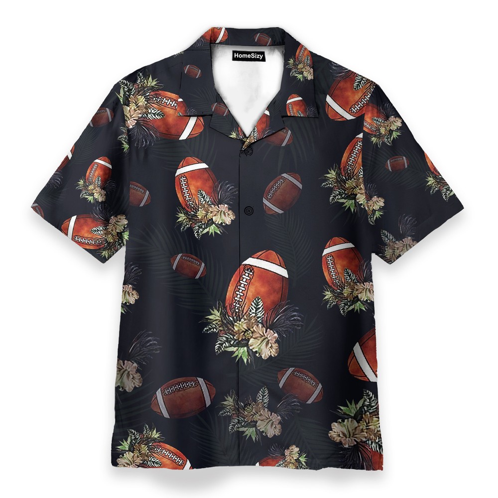 Football Tropical Mens Buttons Up Shirts   Hawaiian Shirt