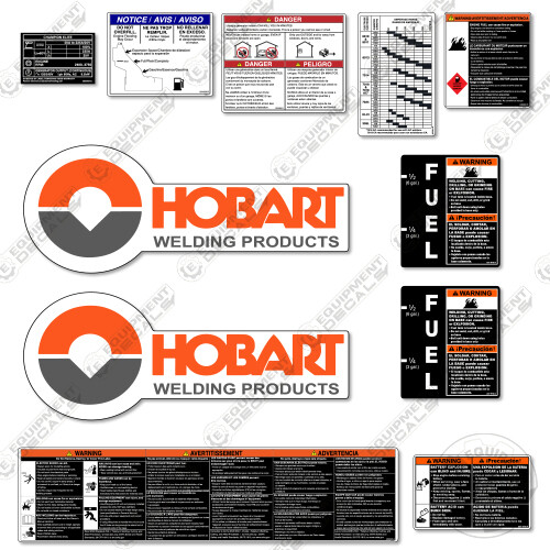 Fits Hobart Champion Elite Decal Kit Welder/Generator Replacement Stickers