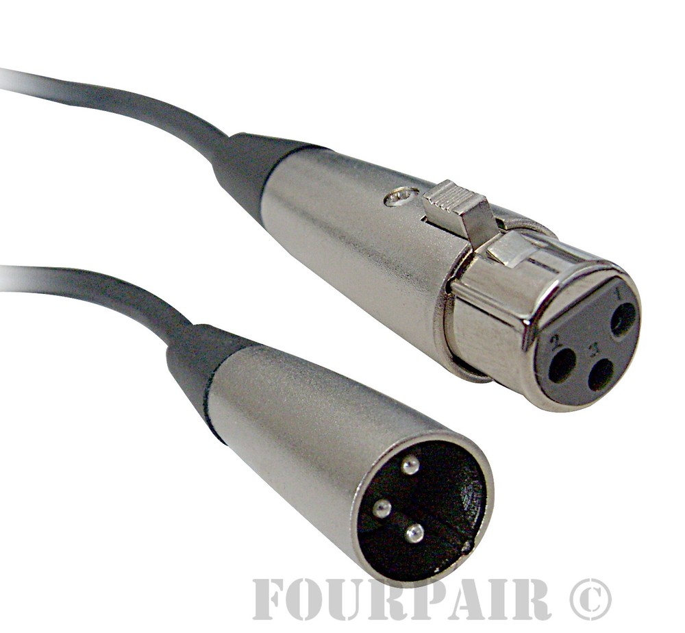 3-Pin Shielded XLR Microphone Mic Cable Cord Male Female 6/10/15/20/25/50/100FT