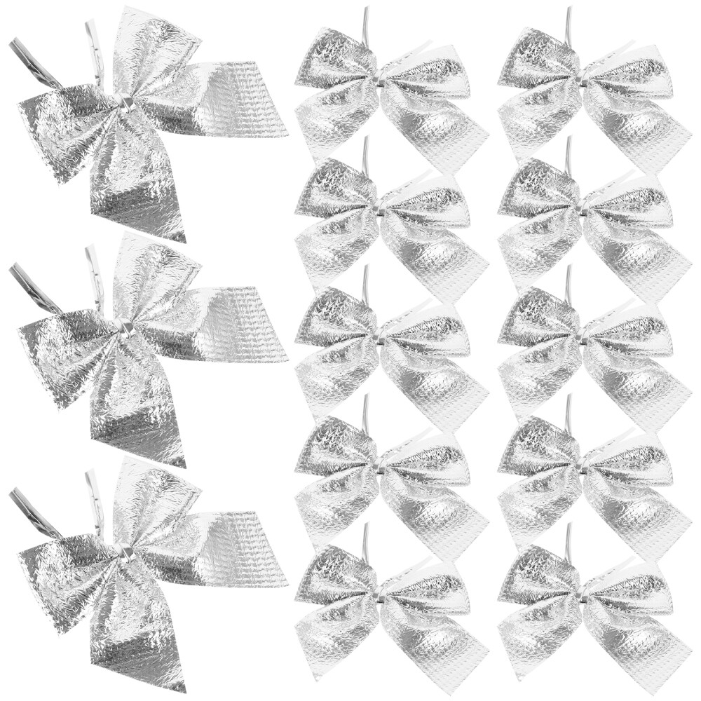 24 Pcs Christmas Bow Pendants Xmas Decorative Bows Party Decorations