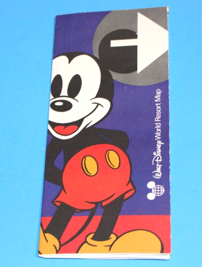 Vintage Walt Disney World Resort Travel Brochure with Map