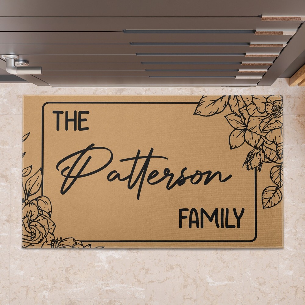 Personalized Last Name Doormat for Welcoming Front Door Decor-image