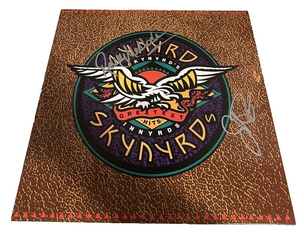 Johnny Van Zant & Rickey Medlocke Autographed Lynyrd Skynyrd Vinyl Beckett COA