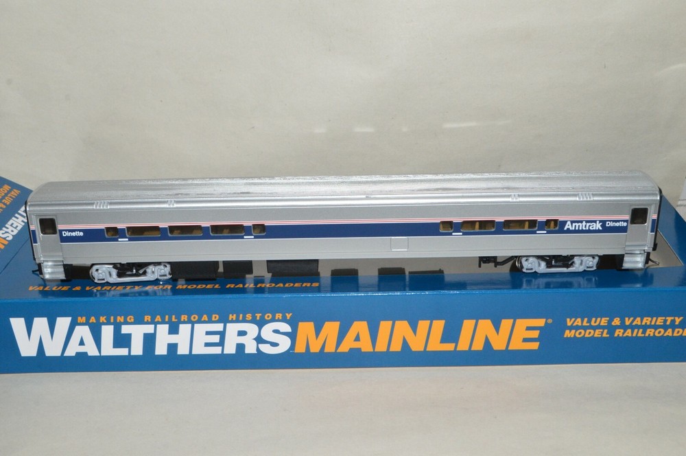 HO Walthers Amtrak phase IV 4 85' Horizon Fleet passenger car train FOOD SERVICE