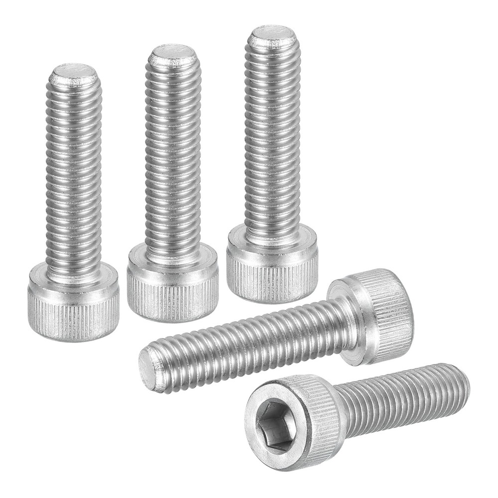M8-1.25x30 Socket Head Cap Screw - 25Pack - Stainless Steel Screw - Silver