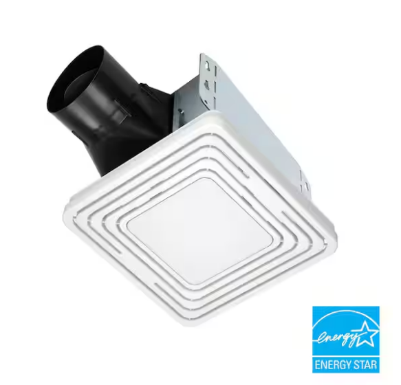 Broan-NuTone White 80 CFM Roomside Bath Fan No Cut Installation