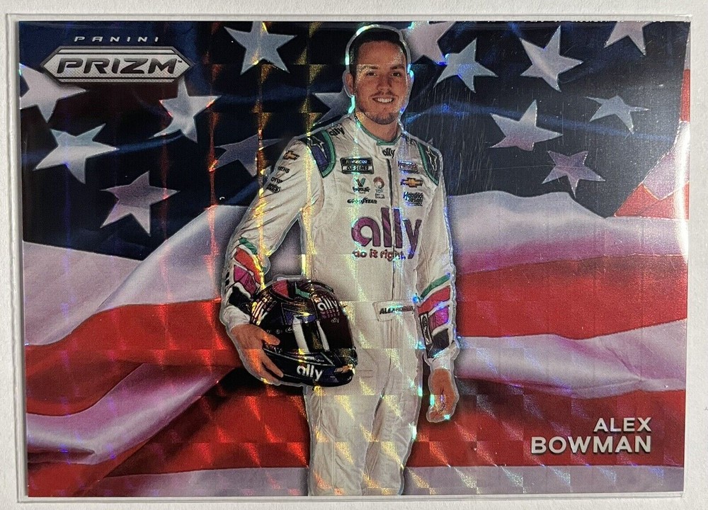 ALEX BOWMAN 2022 PANINI PRIZM RACING USA/AMERICAN FLAG #USA2 - CASE HIT !!