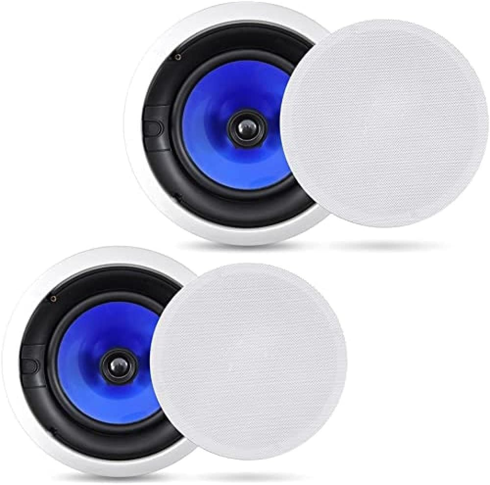 Home 2-Way In-Wall In-Ceiling Speaker System - Dual 8 Inch 300W Pair of Ceiling