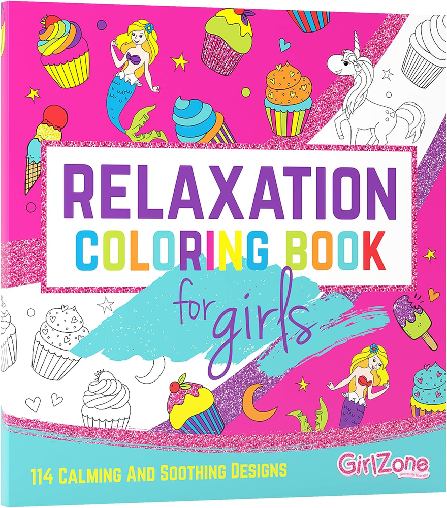 Relaxation Coloring Book for Kids Ages 4+, Arts and Crafts Unicorn Coloring Book