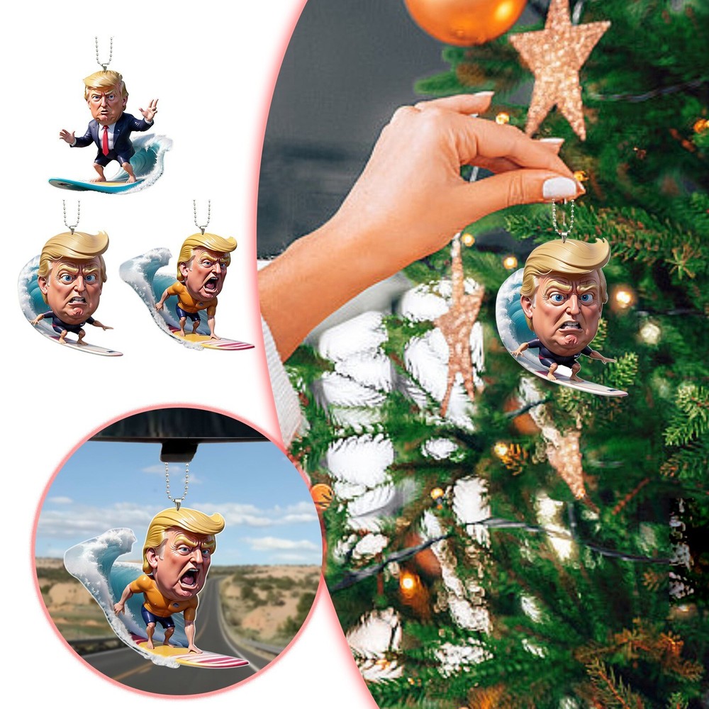 Christmas ornament Patiotic Donald Trump 2024 - Acrylic Tree Xmas Decor Holiday
