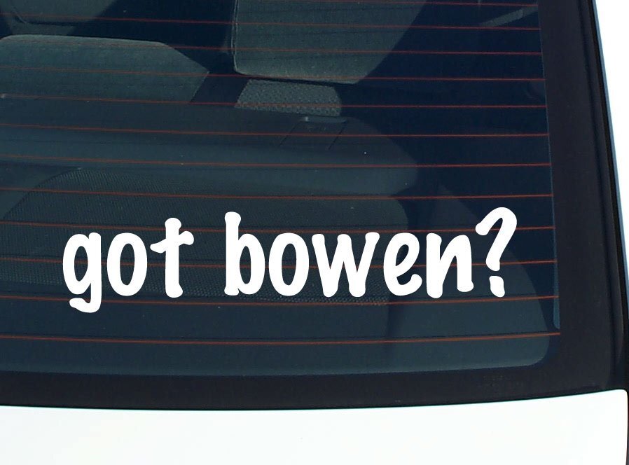 got bowen? CAR DECAL BUMPER STICKER VINYL FUNNY LAST NAME WINDOW PRIDE
