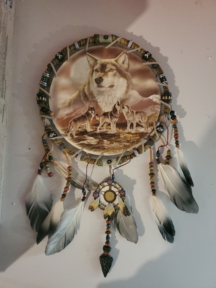 Bradford Exchange Spirits of the Pack Wolf Dream Catcher 2007 Song Summit Collectible