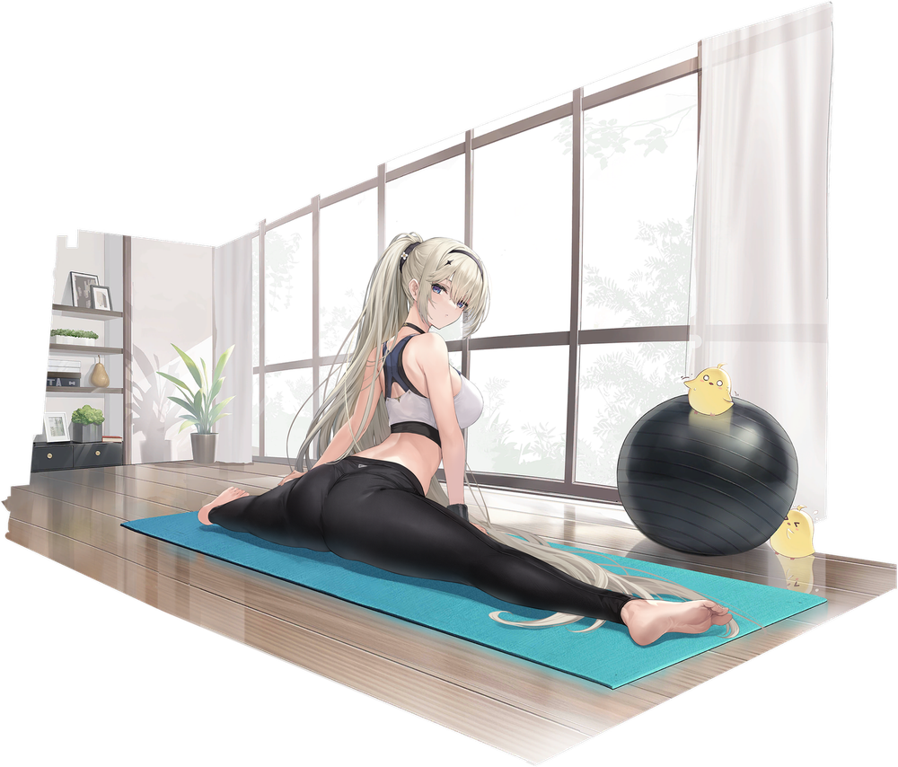 Anime Girls Azur Lane Yoga Pants Sports Gaming Mat Desk Playmat