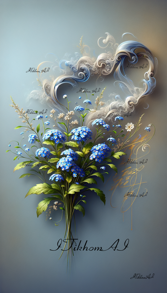 Vibrant Digital Flower Bouquet Art for Desktop and Mobile Decor-image