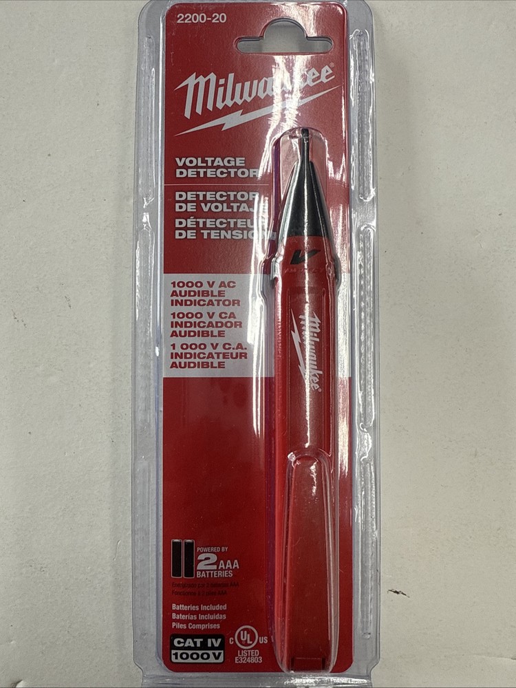 Milwaukee 2200-20 Non-Contact Voltage Detector and Battery Tester  