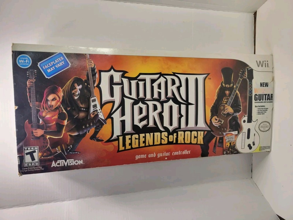 Guitar Hero III Legends of Rock Bundle Nintendo Wii Complete in Box CIB
