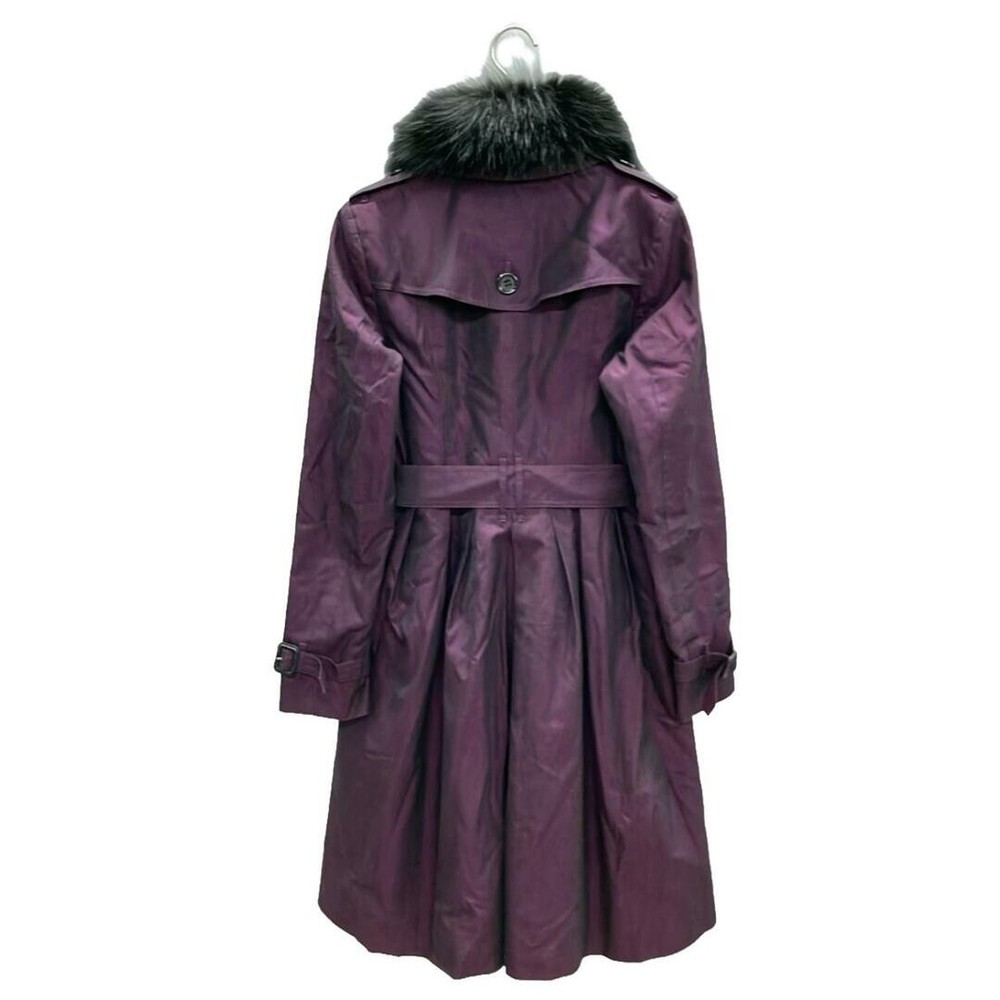 Burberry's LONDON Fur Trench Coat 38 Purple Women's Made Japan Used