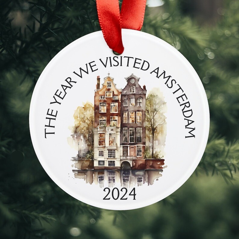 Amsterdam Keepsake, Acrylic Ornament, Amsterdam Christmas Ornament, Amsterdam...