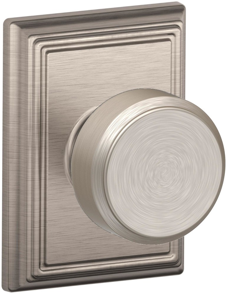 Schlage F10-BWE-ADD Bowery Matte Black Passage Door Knob Set