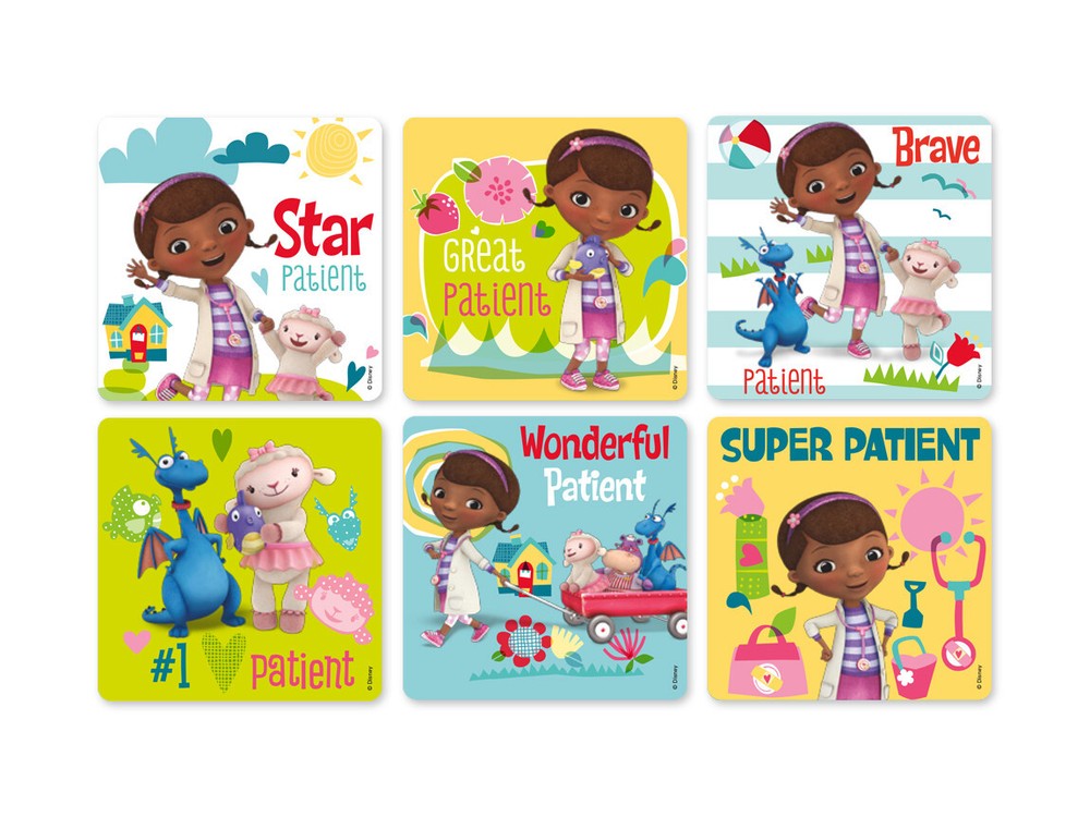 25 Doc McStuffins Patient Stickers, 2.5
