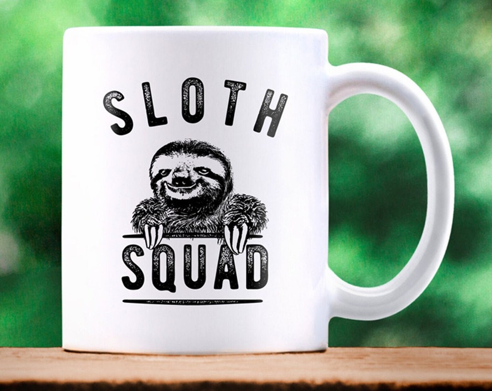 Sloth Squad Ceramic Mug - Nature Lover Gift for Wildlife Enthusiasts  