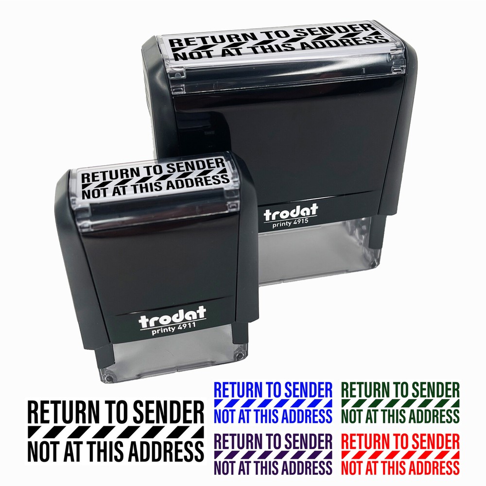 Return to Sender Not at this Address Mail Delivery Self-Inking Stamp Ink Stamper