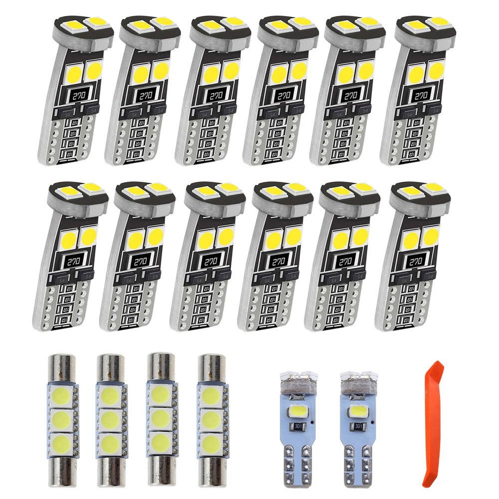 6000K White LED Interior Light Bulbs Kit Compatible with Install Tool
