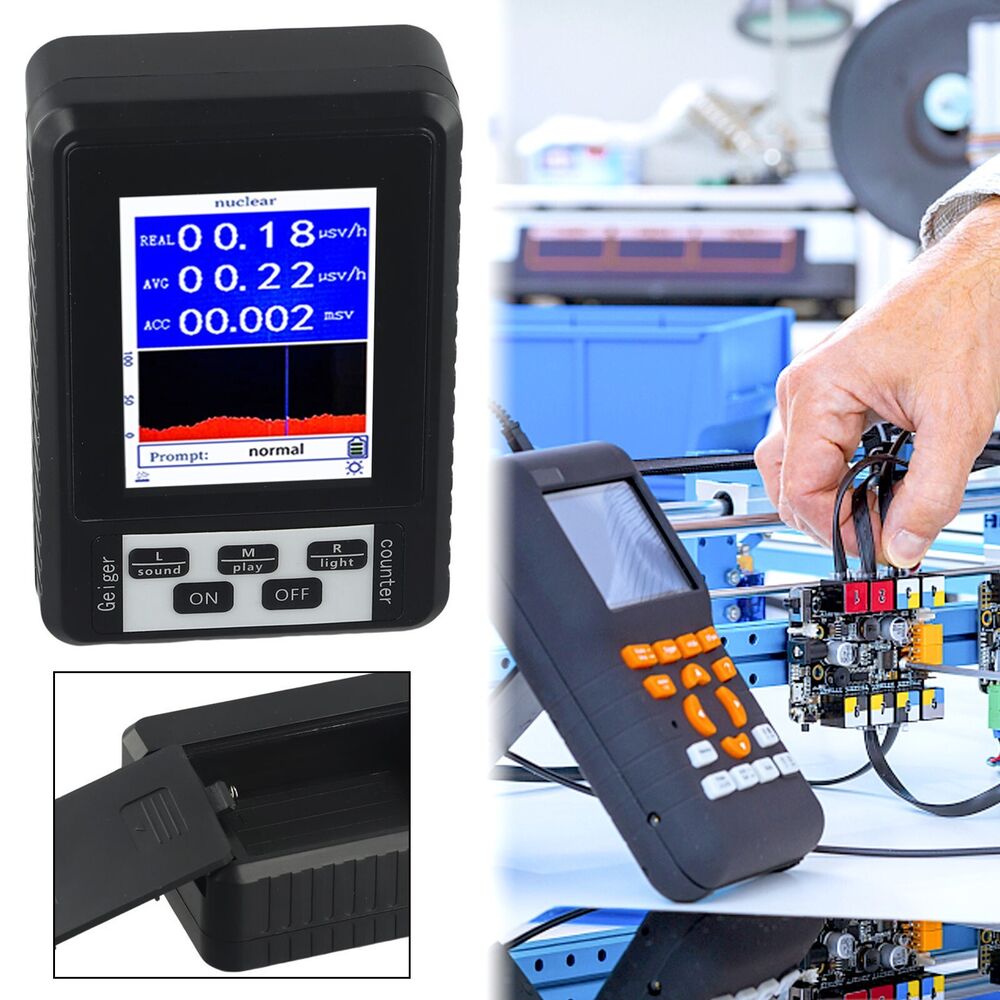 Geiger Counter Radiation Tester with Rechargeable Battery and USB Charging
