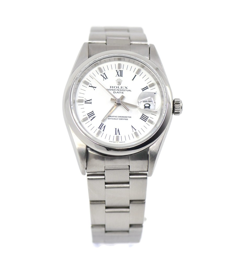 Rolex Oyster Perpetual Date 15210 Stainless Steel Mens Watch
