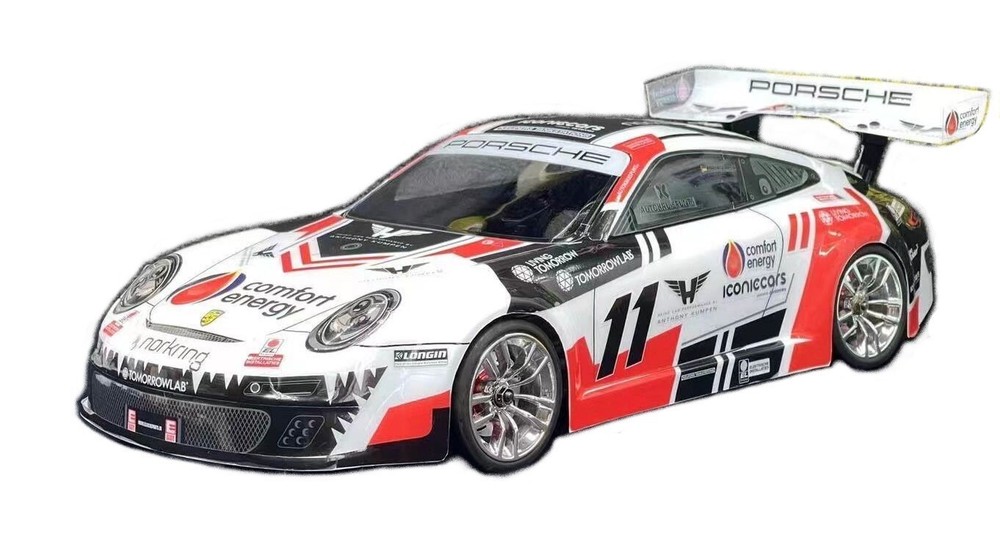 1:10 RC Clear Body Shell  - Porsche 911 RSR  + extras suit touring race