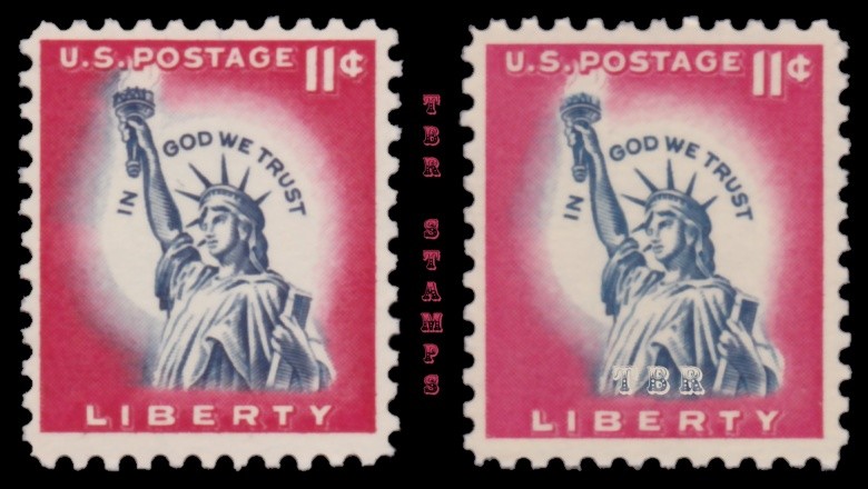 1044A 1044Ac Statue of Liberty 11c Issue Untagged Tagged Set of 2 MNH - Buy Now-image