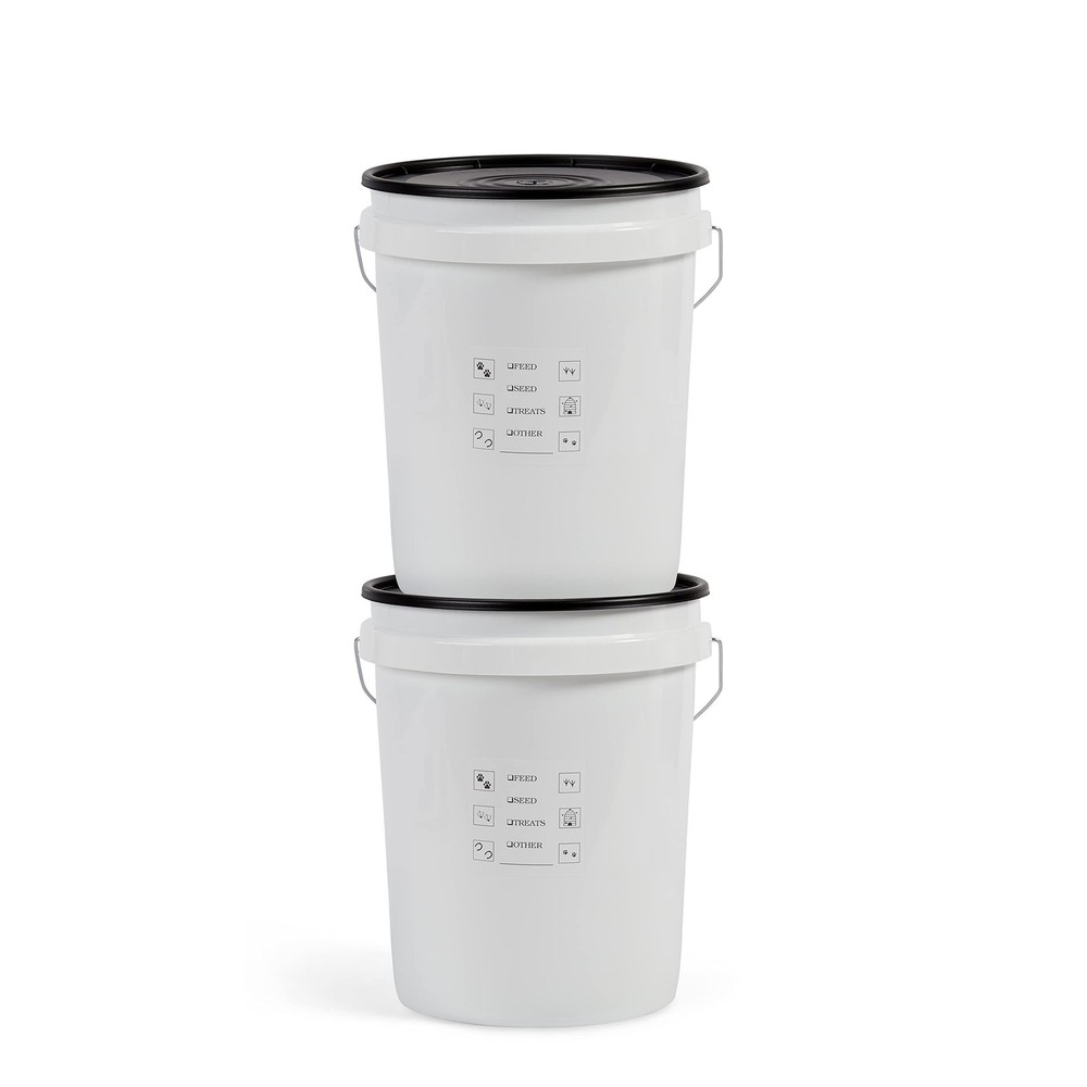 Airtight Pet Food Storage Container, 5 Gallon Capacity, Great for Dog Food, C...
