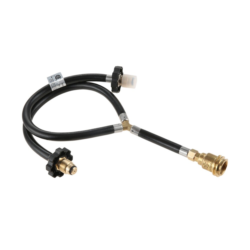 Dual-Port POL QCC Propane Splitter Hose Adapter for 5-100lb Tanks