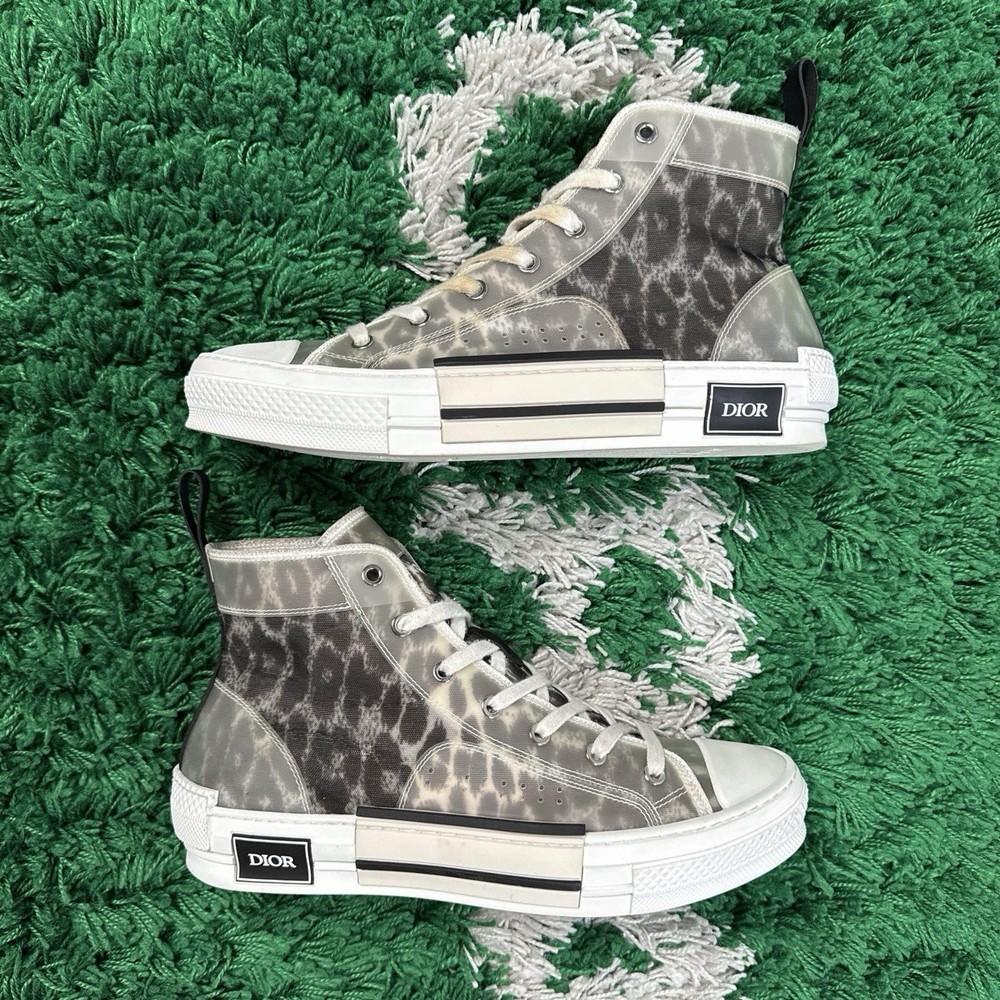 Dior B23 High Grey Leopard Print Size 9 42 Mint Condition
