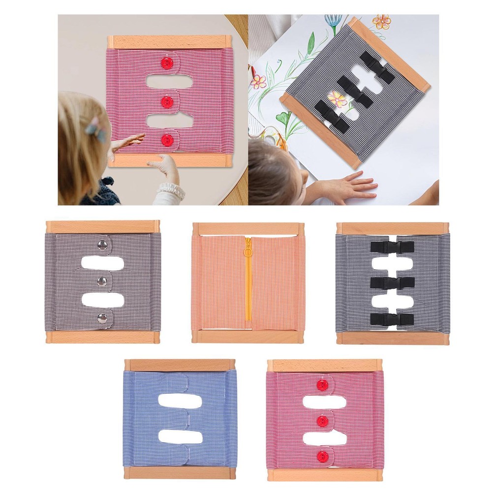 Dressing Board for Toddlers Fine Motor Toy for Toddlers for 2-8 Years Old