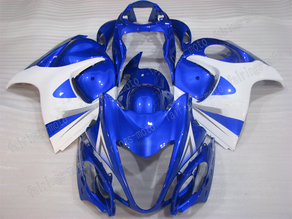 2008-2020 GSX-R 1300 White Blue ABS Injection Fairing Body Kit A50