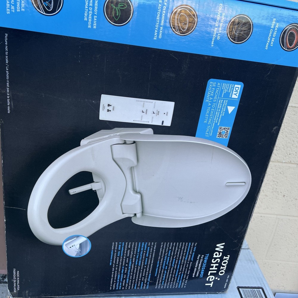 TOTO T1SW2024 White Automated Washlet Bidet Toilet Seat Elongated Open Box. New.-image