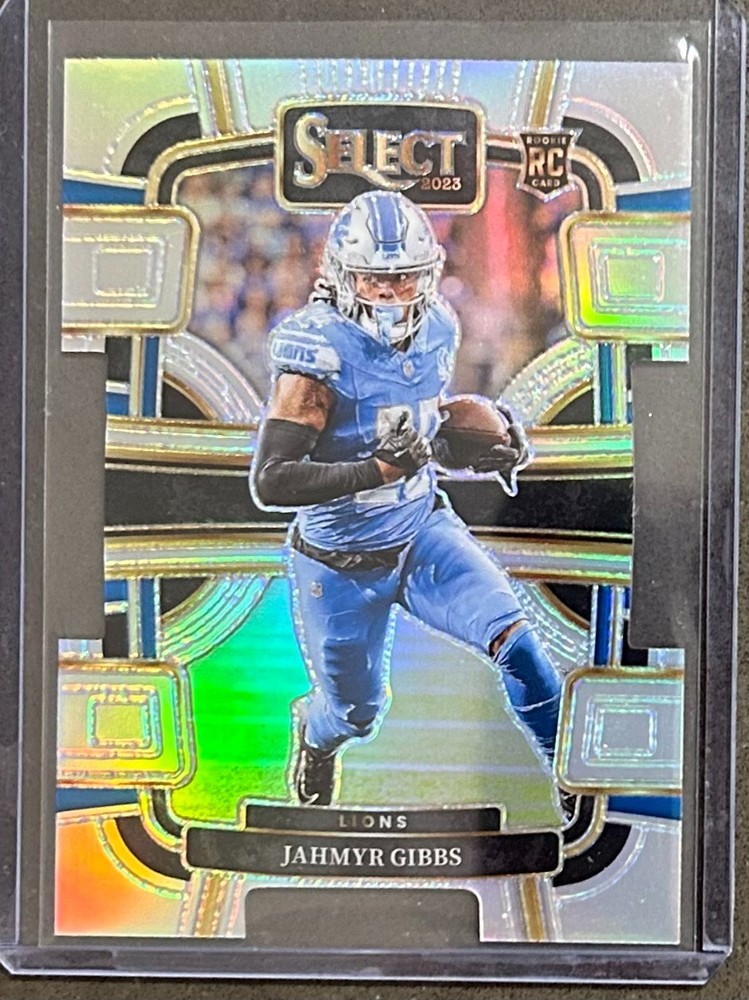 2023 Panini Select - Concourse Silver Prizm Die-Cut #34 Jahmyr Gibbs (RC)