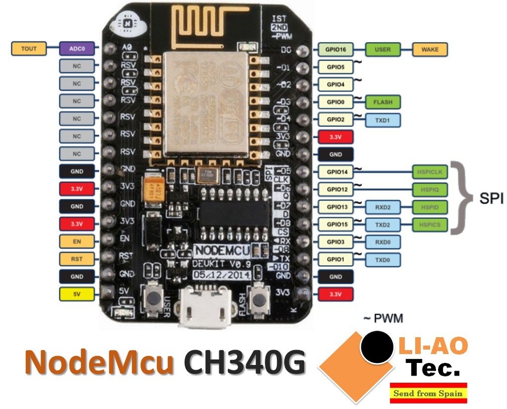 NodeMcu Lua CH340G Wireless Module WIFI IOT Development Board ESP8266 ESP-12E-image