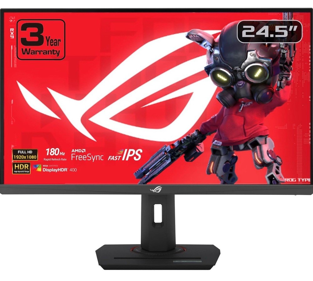 Asus XG259CS 24.5-inch Fast IPS 180Hz Gaming Monitor with 1ms Response, USB-C, DP, HDMI