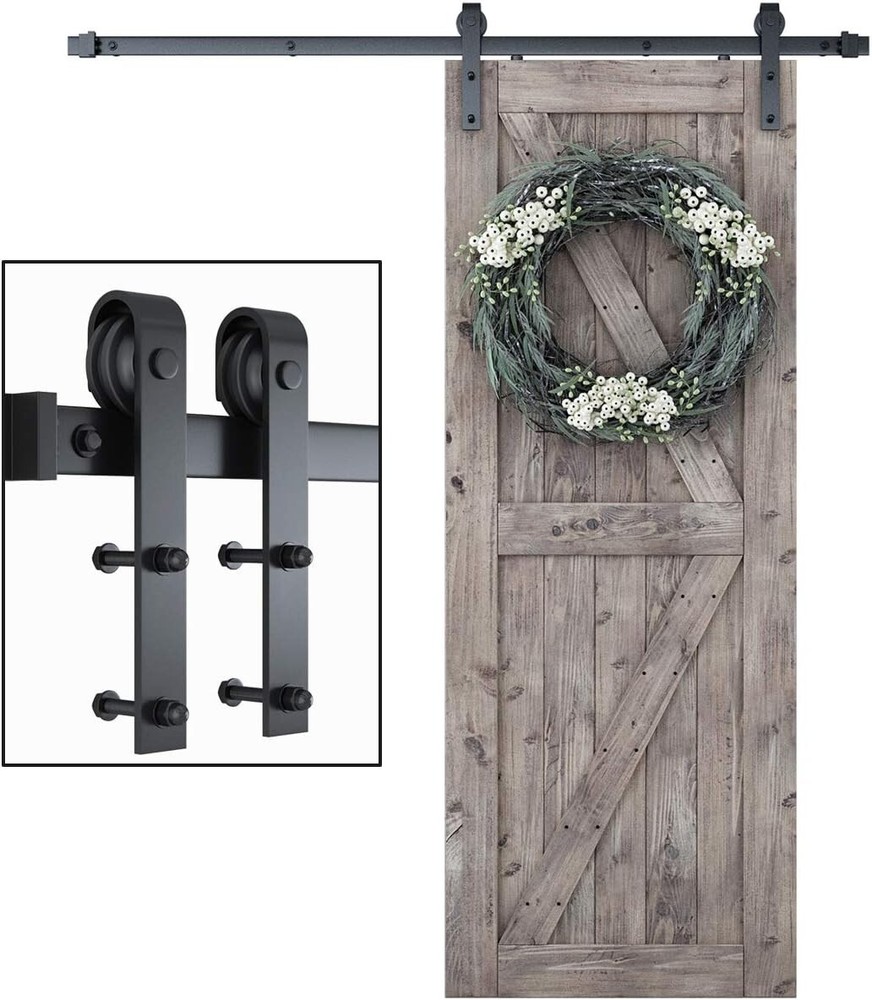 Premium 6 Feet Sliding Barn Door Hardware Kit – Effortless Operation, Easy Fit