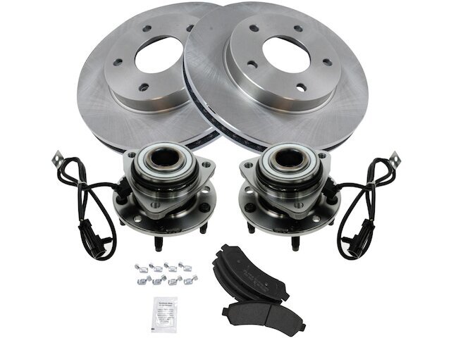 Front Brake Pad and Rotor and Wheel Hub Kit fits Blazer 1997-2005 4WD 75BDBM