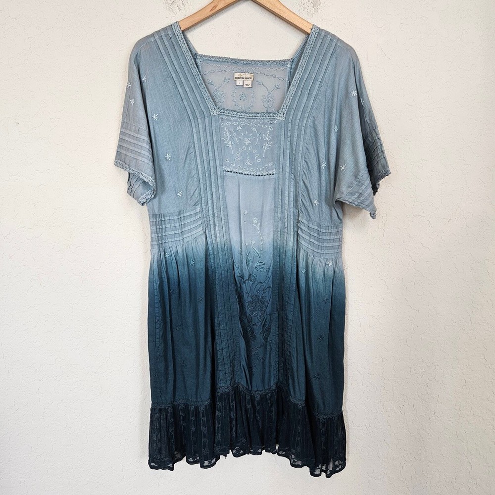 Anthropologie Holding Horses Ocean Dipped Tunic Dress Women's Small Boho Summer