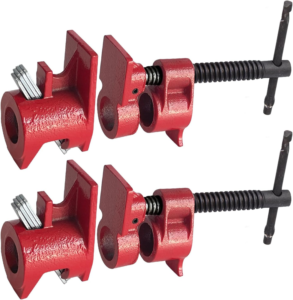 1/2 Inch Heavy Duty Wood Gluing Pipe Clamps 2-Pack Bar Clamp Set