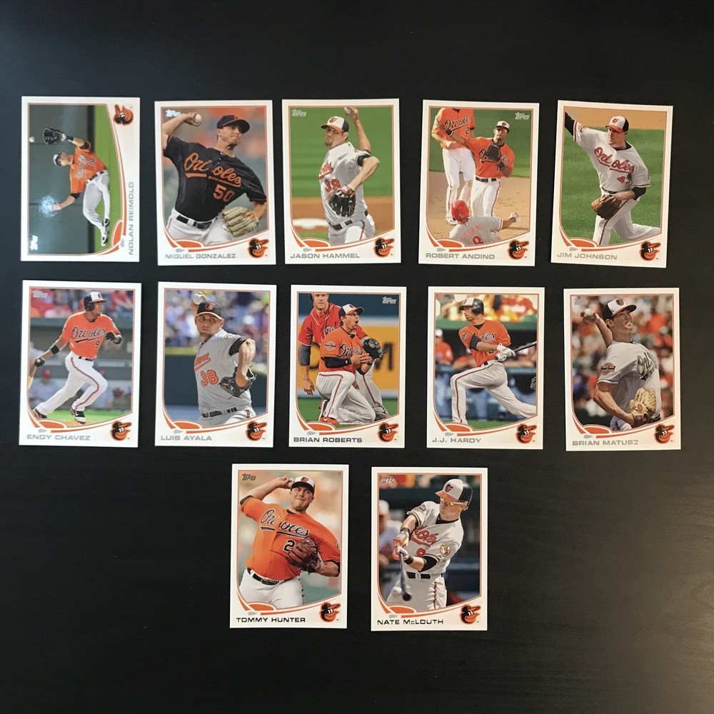 12 CARD LOT - 2013 TOPPS BALTIMORE ORIOLES NM