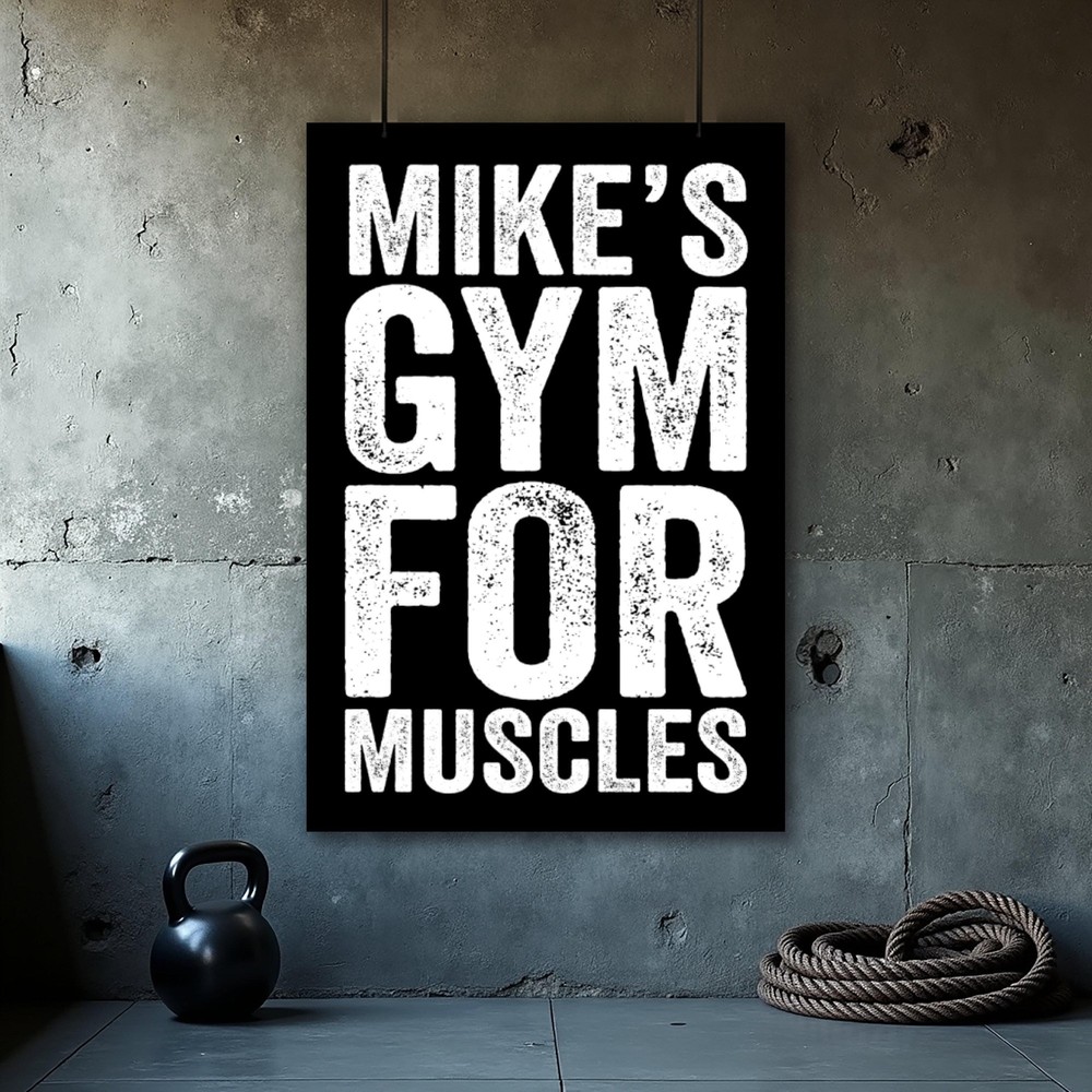 Personalized Weightlifting Motivational Poster - Custom Gym Wall Art