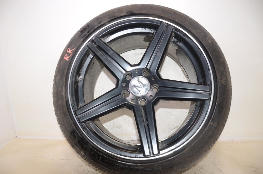 MANDRUS ESTRELLA 18x9.5 Gloss Black 5 Spoke Alloy Wheels and Tires SET    914978